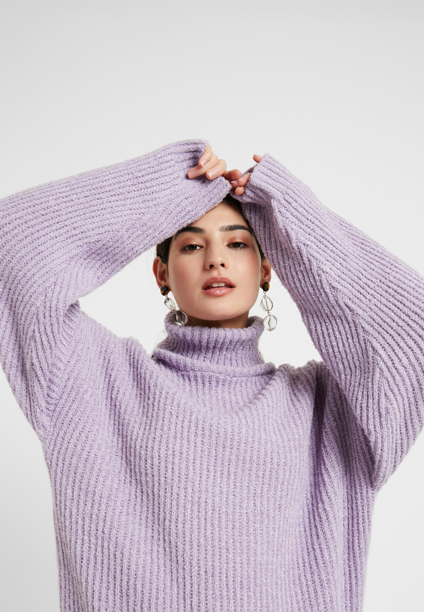 Missguided Petite ROLLNECK OVERSIZED JUMPER Trui lilac Missguided Petite ROLLNECK OVERSIZED JUMPER Trui lilac