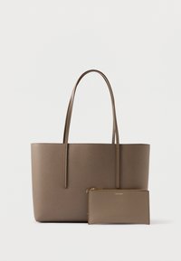 FOIL LOGO TOTE - Τσάντα Tote - desert taupe