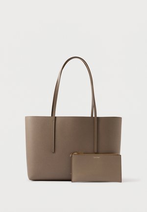 FOIL LOGO TOTE - Shopping bag - desert taupe