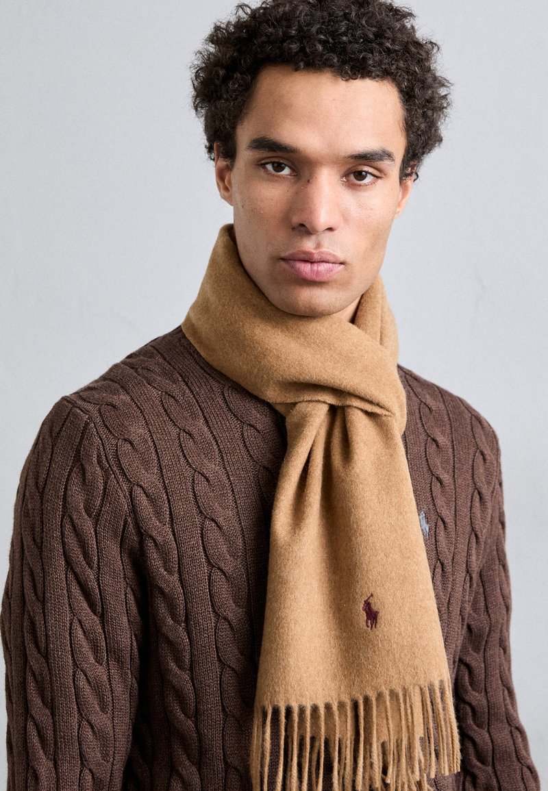 Polo Ralph Lauren SCARF UNISEX - Sál - brown melange