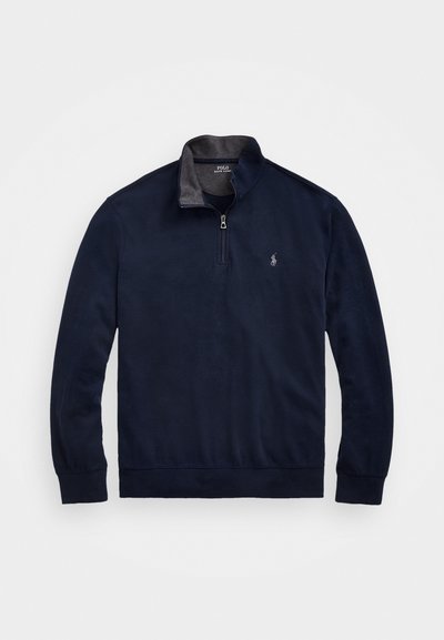 Polo Ralph Lauren Big & Tall LUXURY JERSEY QUARTER ZIP PULLOVER - Camisola de manga comprida - aviator navy
