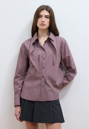 Les Copains, SHIRT WITH SCARF COLLAR - Overhemdblouse - black brown