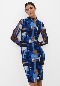 s.Oliver BLACK LABEL MIT ALLOVER-PRINT - Etuikleid - royalblau