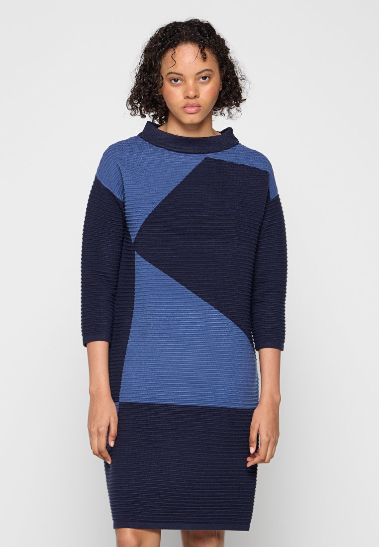 Apart Gebreide jurk donkerblauw