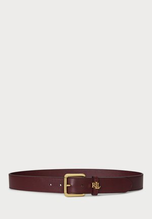 LOGO-KEEPER LEATHER BELT - Curea - dark garnet