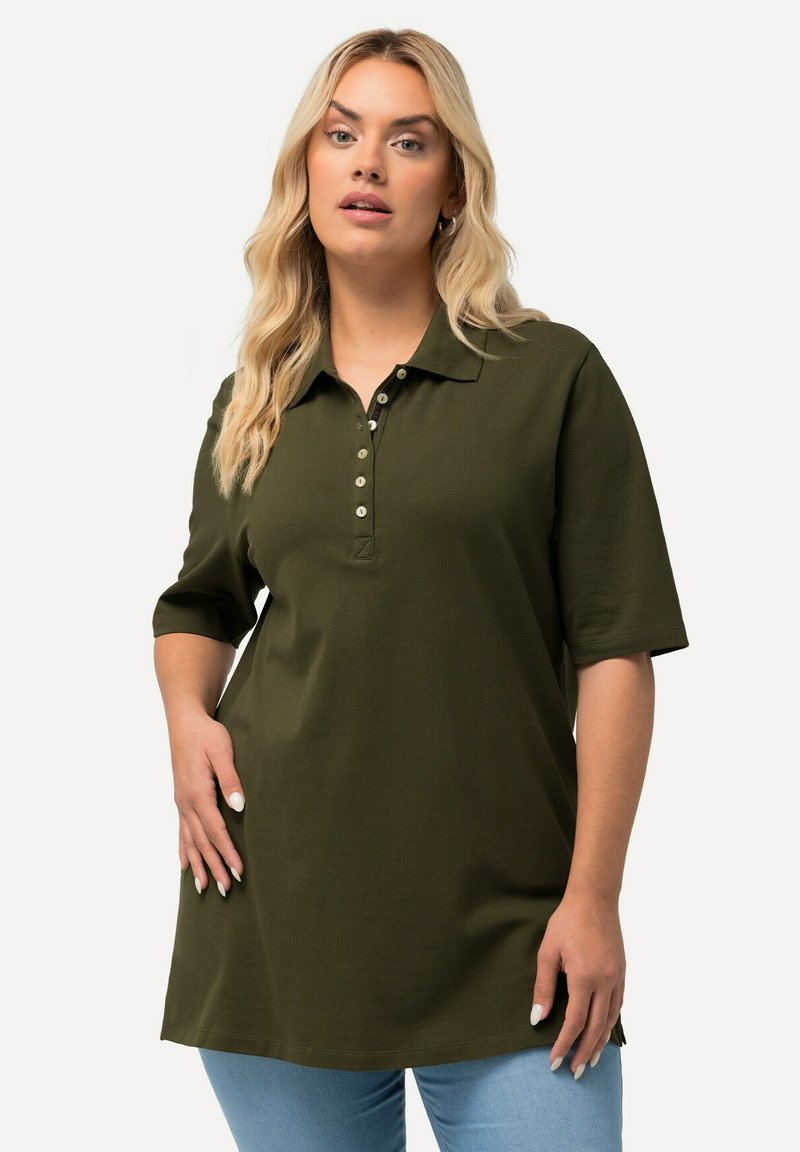 Ulla Popken MANCHES COURTES - Polotričko - forest green