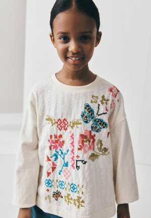 Next, LONG SLEEVE TOP - Maglietta a manica lunga - ecru embroidery