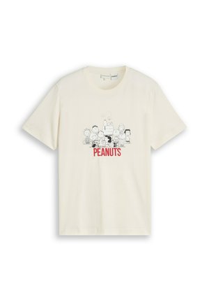 TOM TAILOR, PEANUTS PRINTED T-SHIRT - T-shirt print - gardenia white