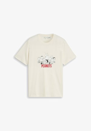 TOM TAILOR, PEANUTS PRINTED T-SHIRT - Print T-shirt - gardenia white
