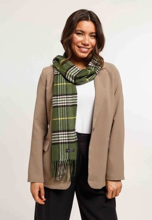 FRAAS, CASHMINK®-SCHAL MIT FRAAS KARO - MADE IN GERMANY - Écharpe - safari green