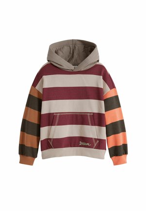 WITH COMBINED STRIPES - Felpa con cappuccio - multi coloured