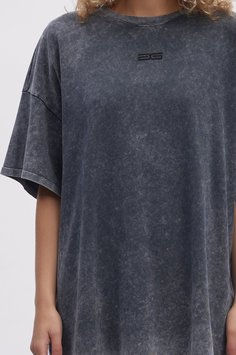 Sherosa Women's Short Sleeve Crew Neck T-Shirt - Basic Tee In Dark Grey, Size Large