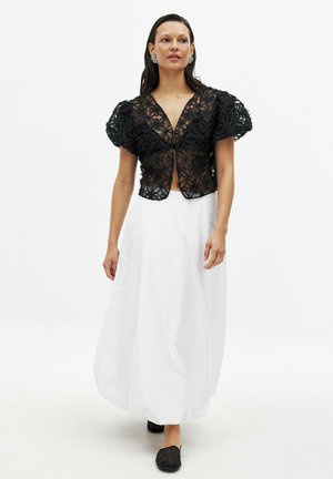 NA-KD PUFF FLOWER - Blouse - black