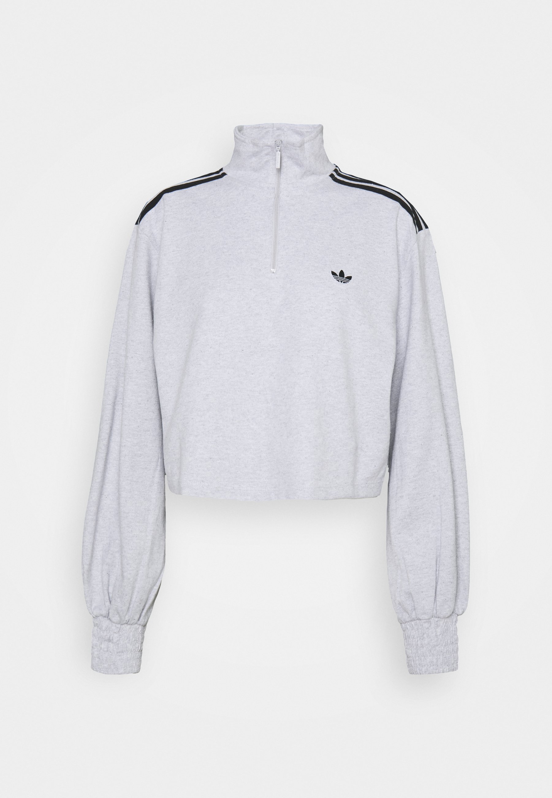 cropped half zip sweatshirt