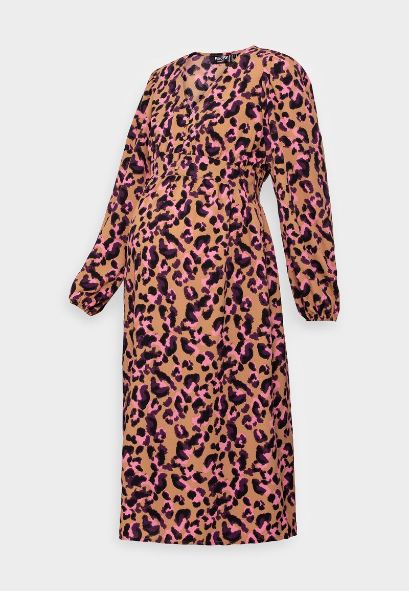 Pieces Maternity PCMELINE DARSY MIDI DRESS Shirt dress indian tan