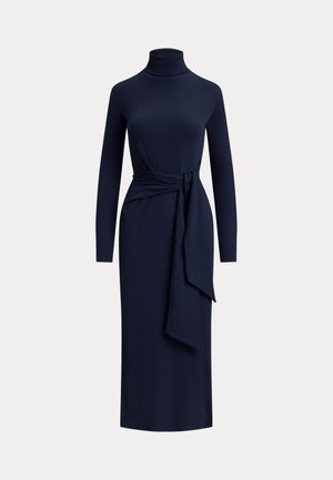 Lauren Ralph Lauren, TIE-FRONT TURTLENECK DRESS - Robe pull - lauren navy