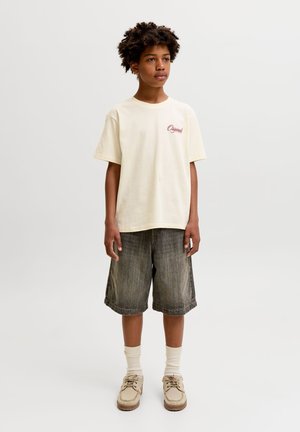 Jack & Jones Junior, JWHDIA GRAPHIC BACK TEE SS CREW N JNR - T-shirts print - antique white