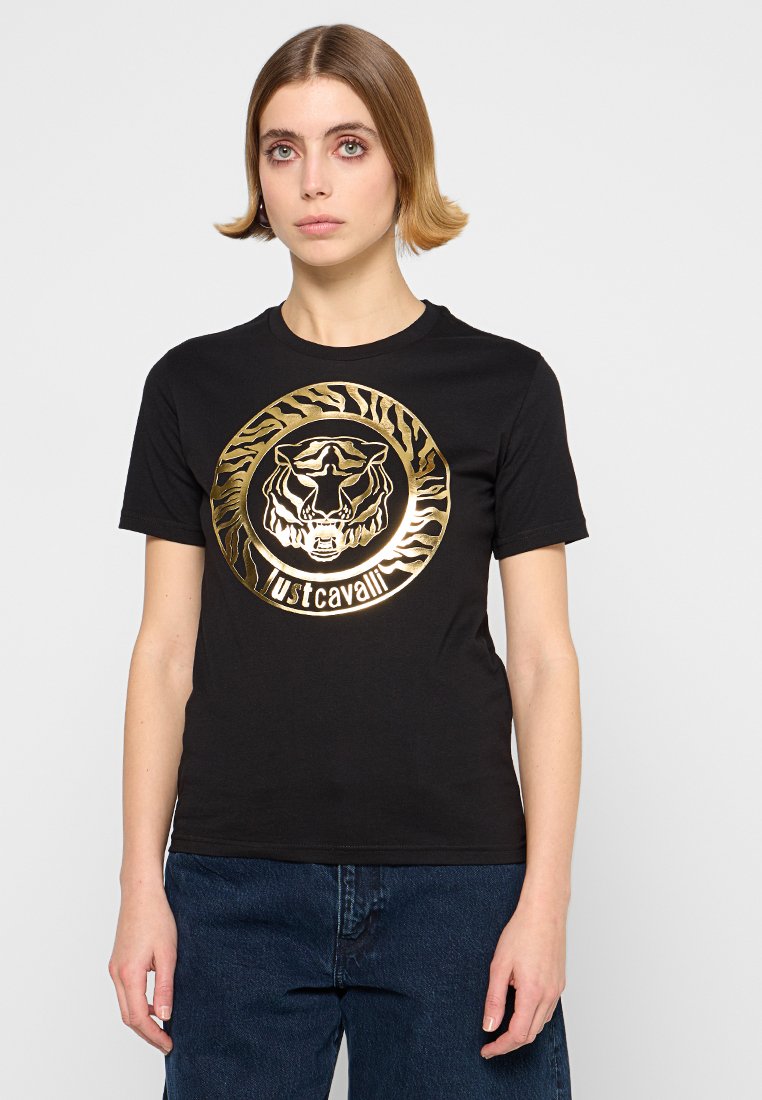 Just Cavalli T-shirt print zwart