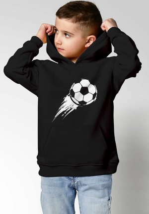 MoonWorks FUSSBALL SPORT GESCHENKE AUFDRUCK PRINT - Hoodie - schwarz