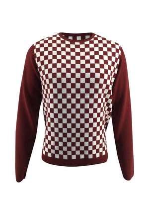 Strickpullover - red chekered