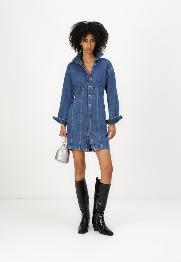 MIRIA DRESS - Denim dress - enlinghtment dark2