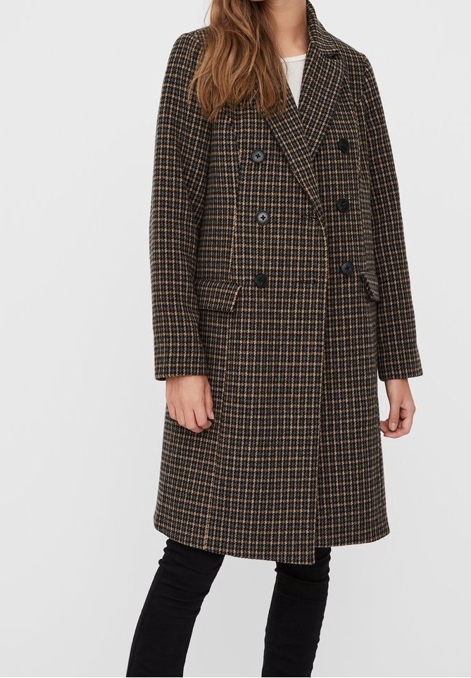 Vero Moda Klassisk frakke - mottled brown