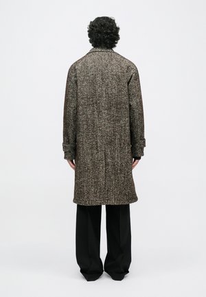 WOVEN COAT FUZZY HERRING - Classic coat - iced coffee/ecru