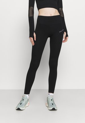 SEAMLESS HIGH WAIST DETAIL LEGGINGS - Punčochy - black