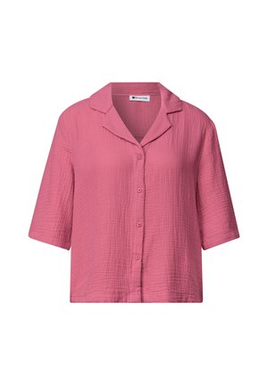 Street One, MUSSELIN BLUSE MIT BOWLING-KRAGEN - Skjortebluser - blush berry