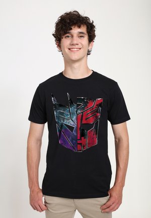 Henry Tiger TRANSFORMERS AUTOBOT DECEPTICON SPLIT LOGO - T-shirt z nadrukiem