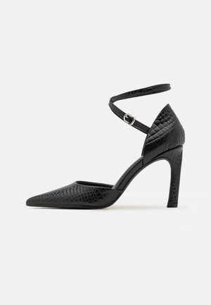 LEATHER - Zapatos altos - black