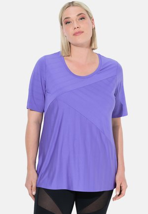 Ulla Popken Basic T-shirt - blue lilac
