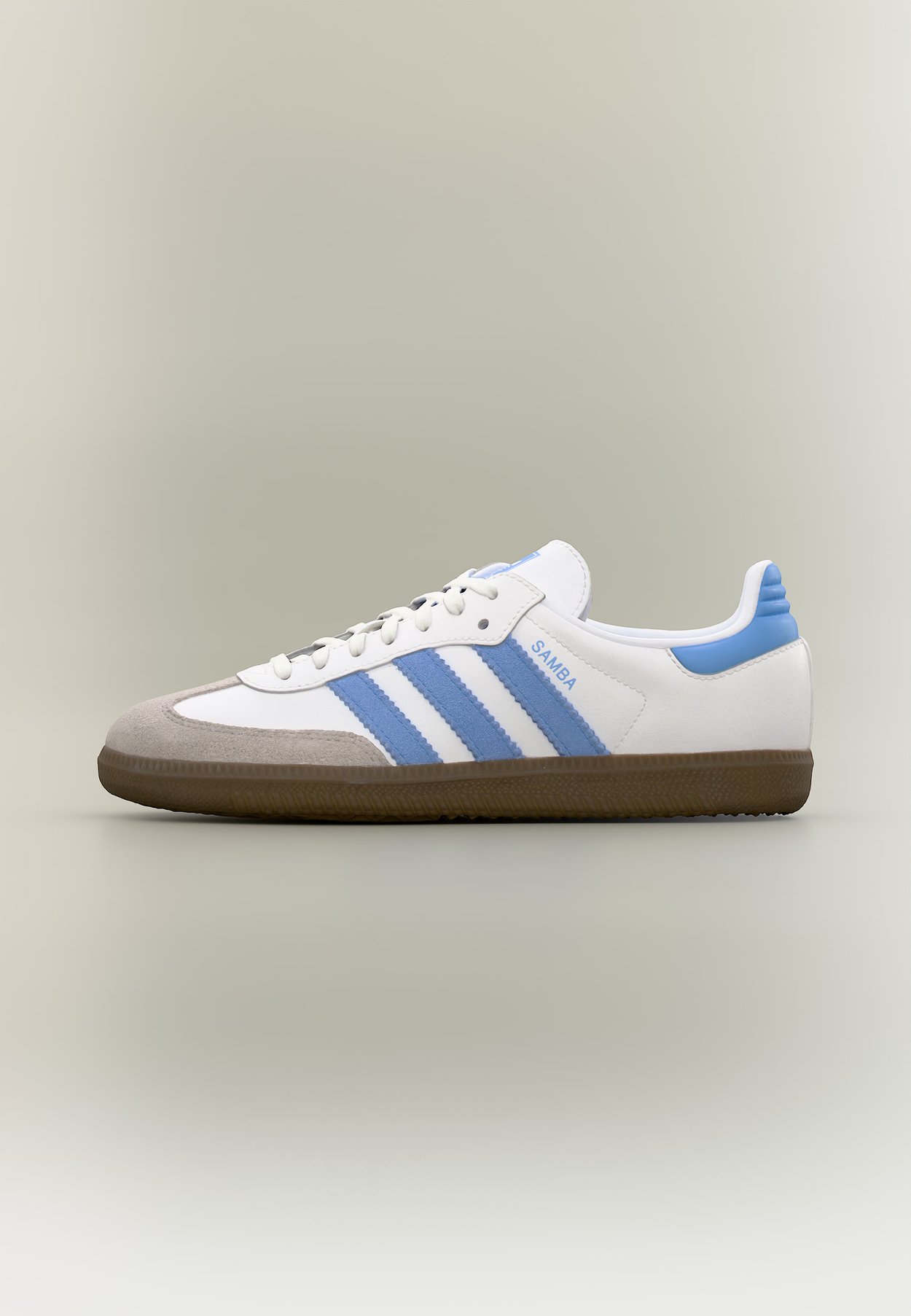 adidas SAMBA OG UNISEX - Trainers - footwear white/blue fusion