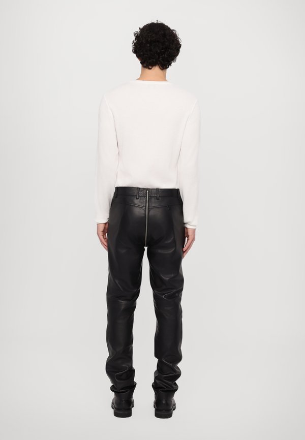 TOM TROUSERS LEATHER FRONT 2 BACK ZIP TROUSERS - Leather trousers2