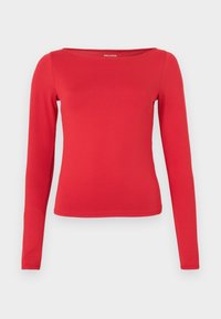 FLAT SLASH NECK - Tops ar garām piedurknēm - red