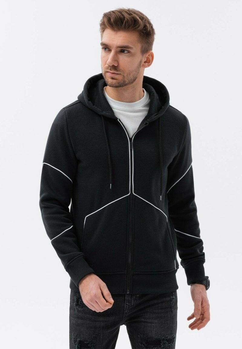 Ombre Sudadera con cremallera - black