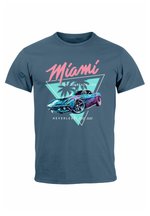 Neverless Herren Tanktop 'Miami Beach' – Retro-Design, 100% Baumwolle, Slim Fit