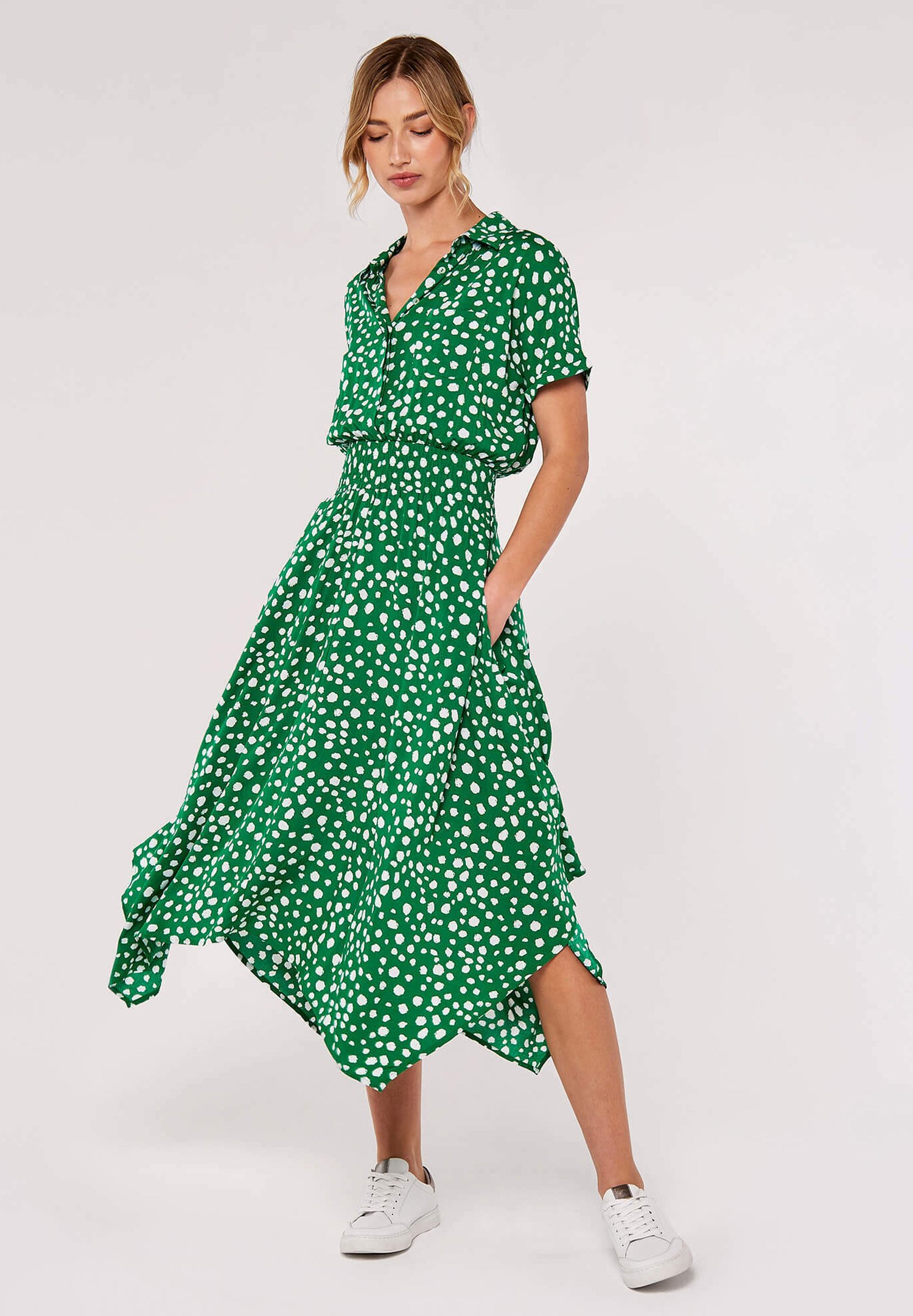 slim fit dress slacks Emerald Green Girls Silk Formal Smocked Dress