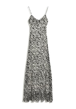 Bershka, PRINTED STRAPPY - MIDI DRESS - Robe longue - white