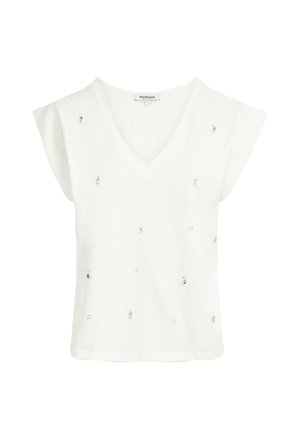 Morgan, MORGAN MORGAN V-NECK SHORT-SLEEVE T-SHIRT - Camiseta estampada - blanc