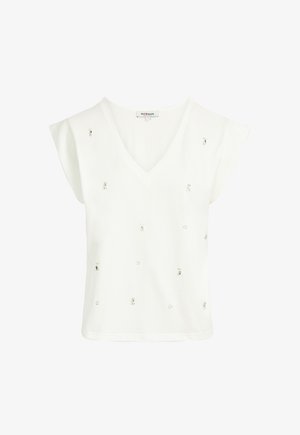 Morgan, MORGAN MORGAN V-NECK SHORT-SLEEVE T-SHIRT - Camiseta estampada - blanc