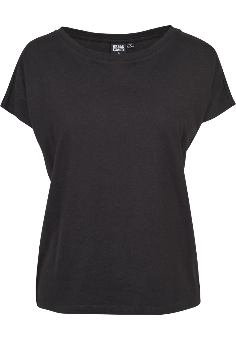 Damen T-Shirts | Urban Classics LADIES BASIC DROP SHOULDER T-Shirt basic black/schwarz - MH57321 Damen T-Shirts | Urban Classics LADIES BASIC DROP SHOULDER T-Shirt basic black/schwarz - MH57321