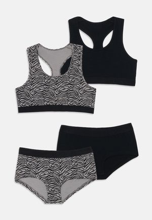 Bench BUSTIER/PANTY SET 2 PACK - Apatinio trikotažo rinkinys - black/grey