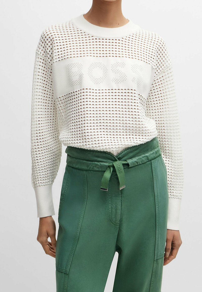 BOSS Strickpullover - white