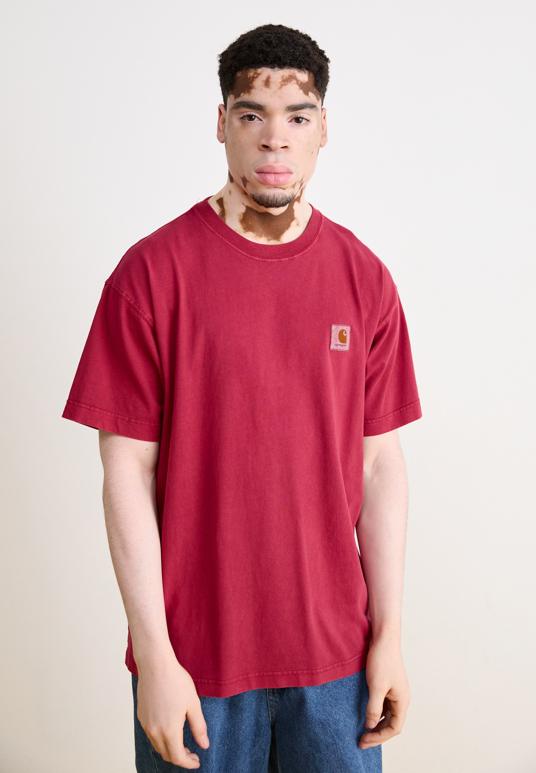 Tシャツ・カットソー Carhartt T-shirt RED Carhartt T Shirt Heather Red 3XL Original Fit Short Sleeve