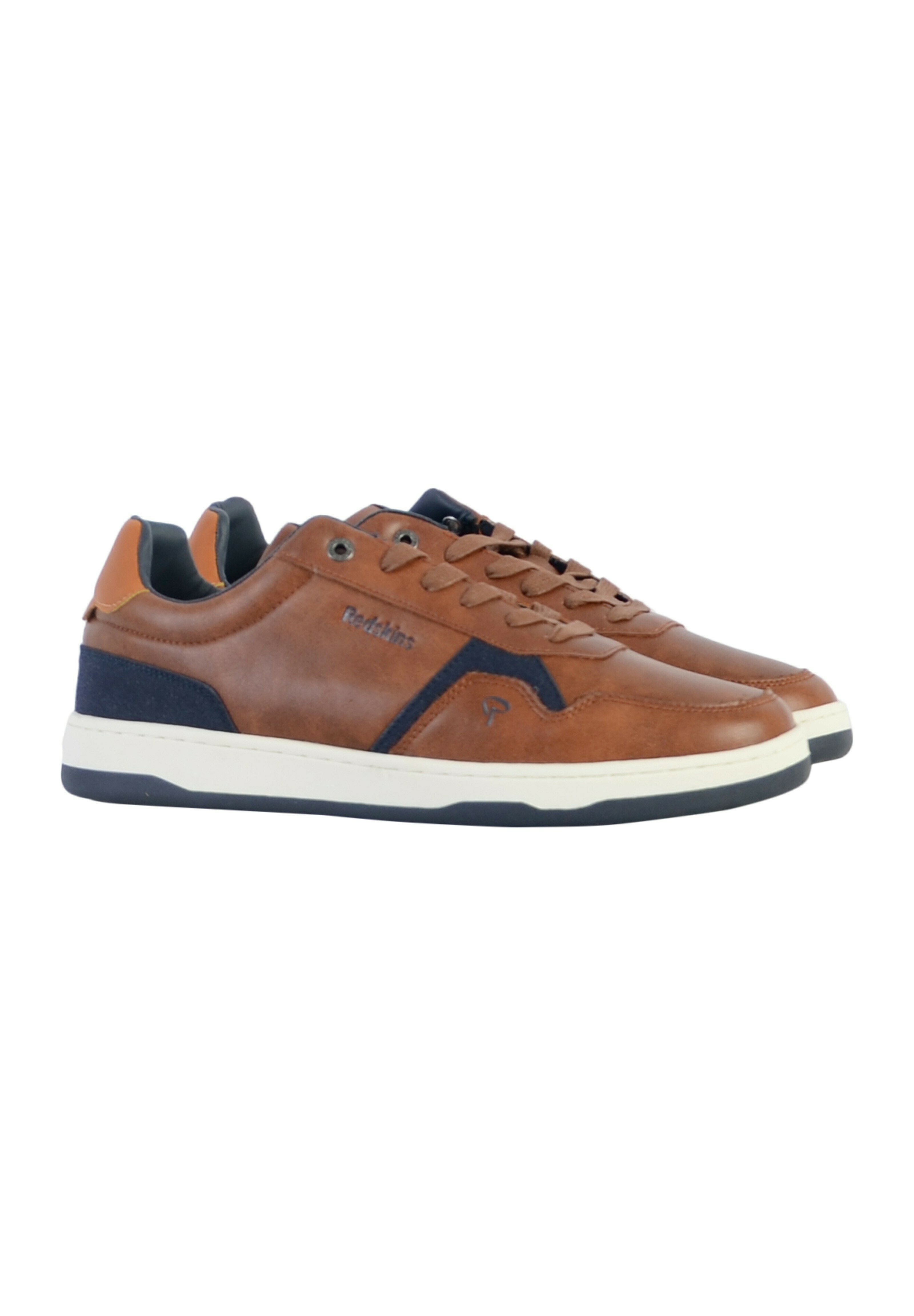 Scarpe da ginnastica in pelle uomo redskins AIMABLI COGNAC MARINE - City