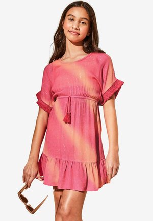 GLITTER KAFTAN - REGULAR FIT - Kokteilikleit/peokleit - pink orange