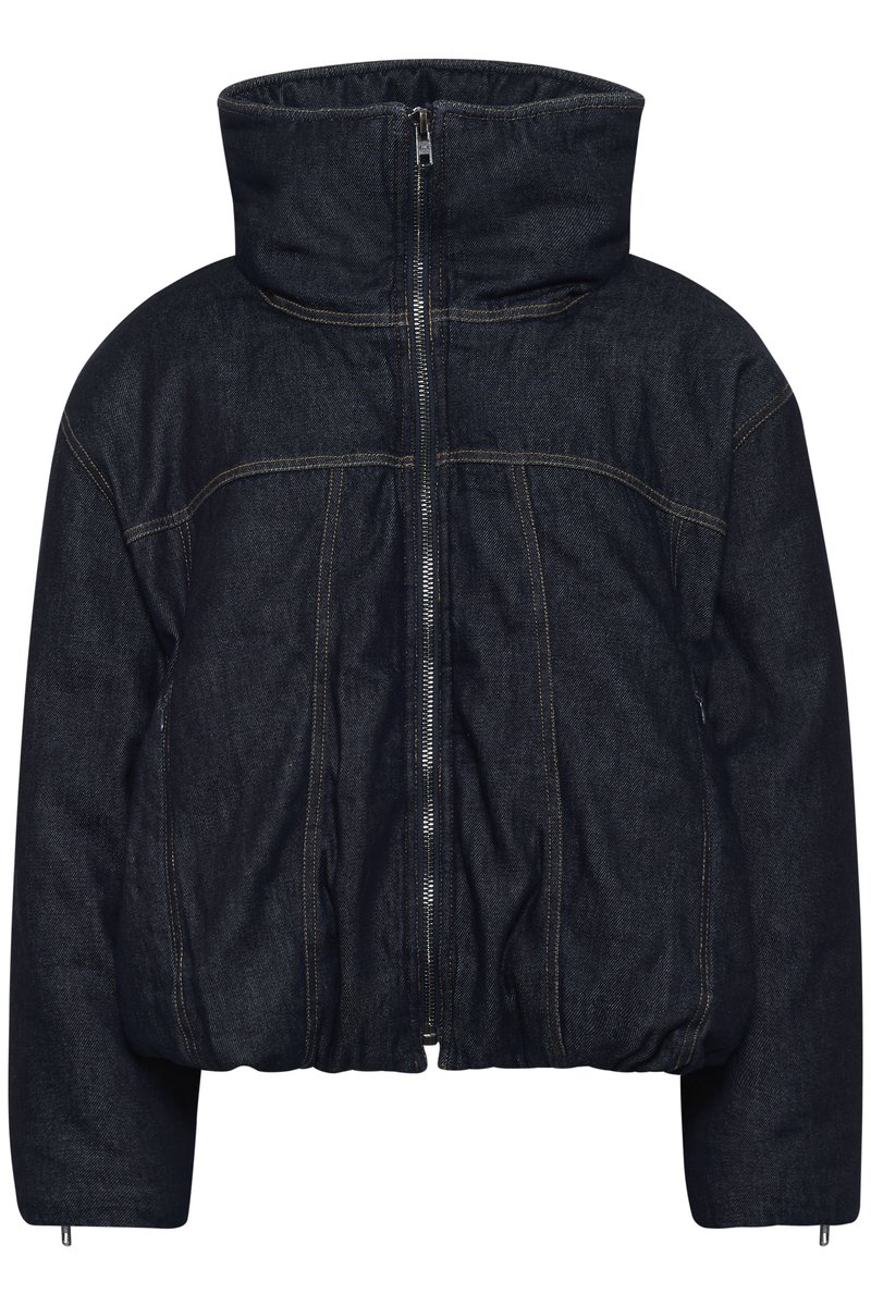 Gestuz Winterjas donkerblauw denim