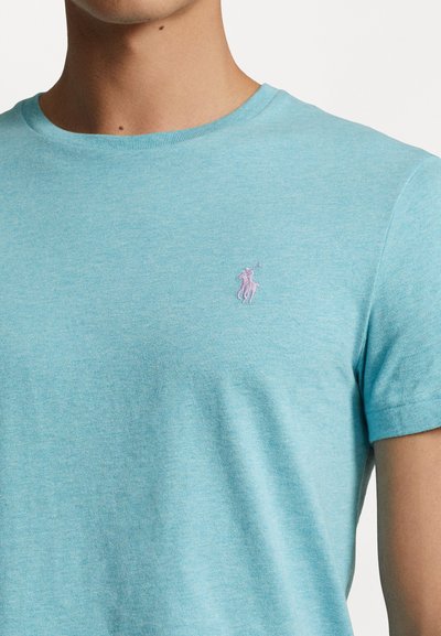Polo Ralph Lauren CUSTOM SLIM FIT JERSEY CREWNECK T-SHIRT - Basic póló - turquoise nova heather