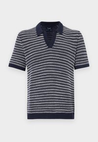 TEXTURAL STRIPE - Polo - neat navy/jet stream